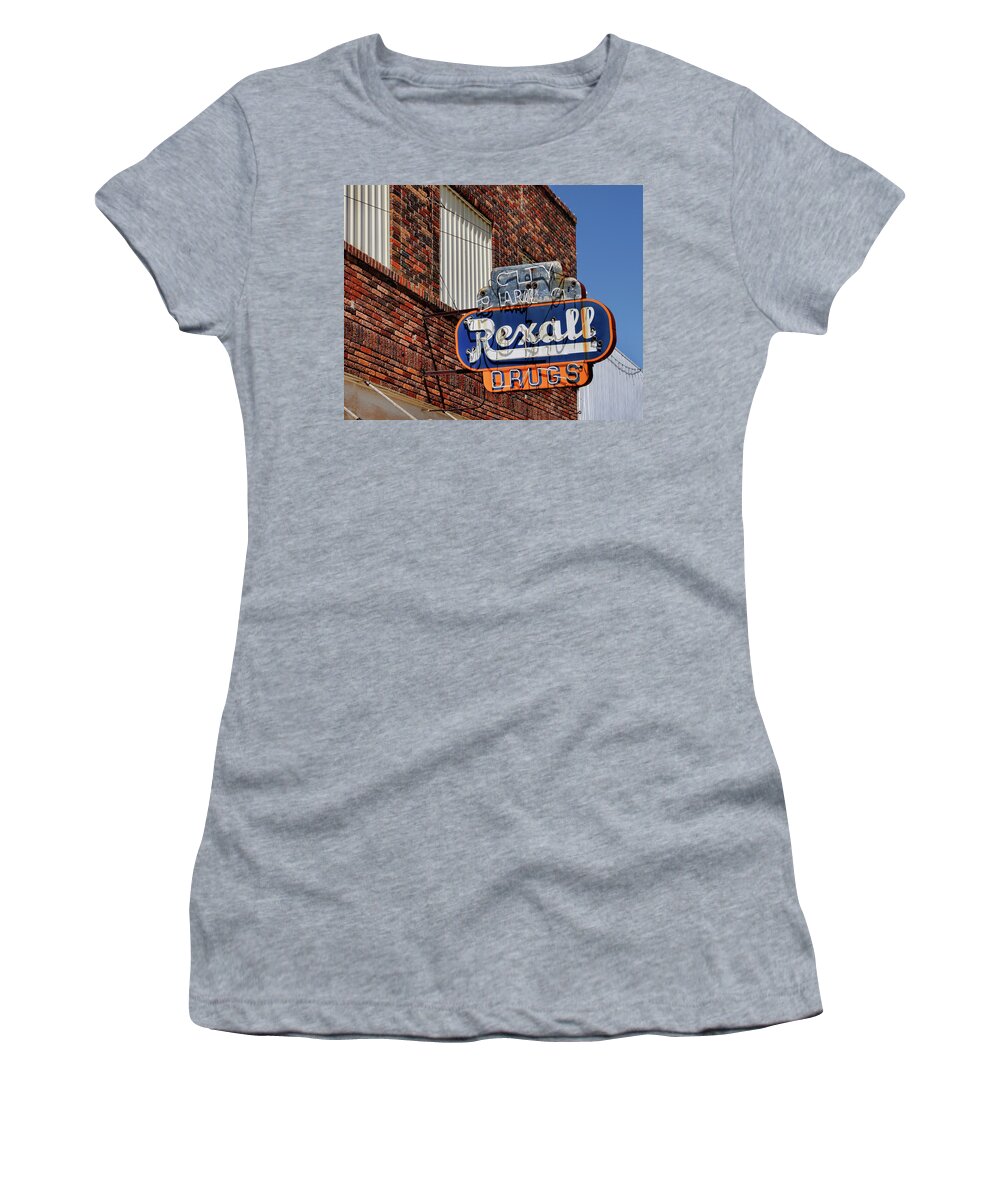 Advertising Women's T-Shirt featuring the photograph Sign of the Past by David and Carol Kelly