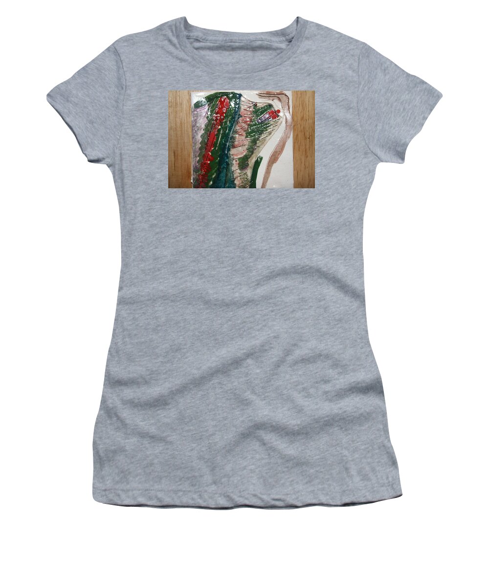 Jesus Women's T-Shirt featuring the ceramic art Silent - tile by Gloria Ssali
