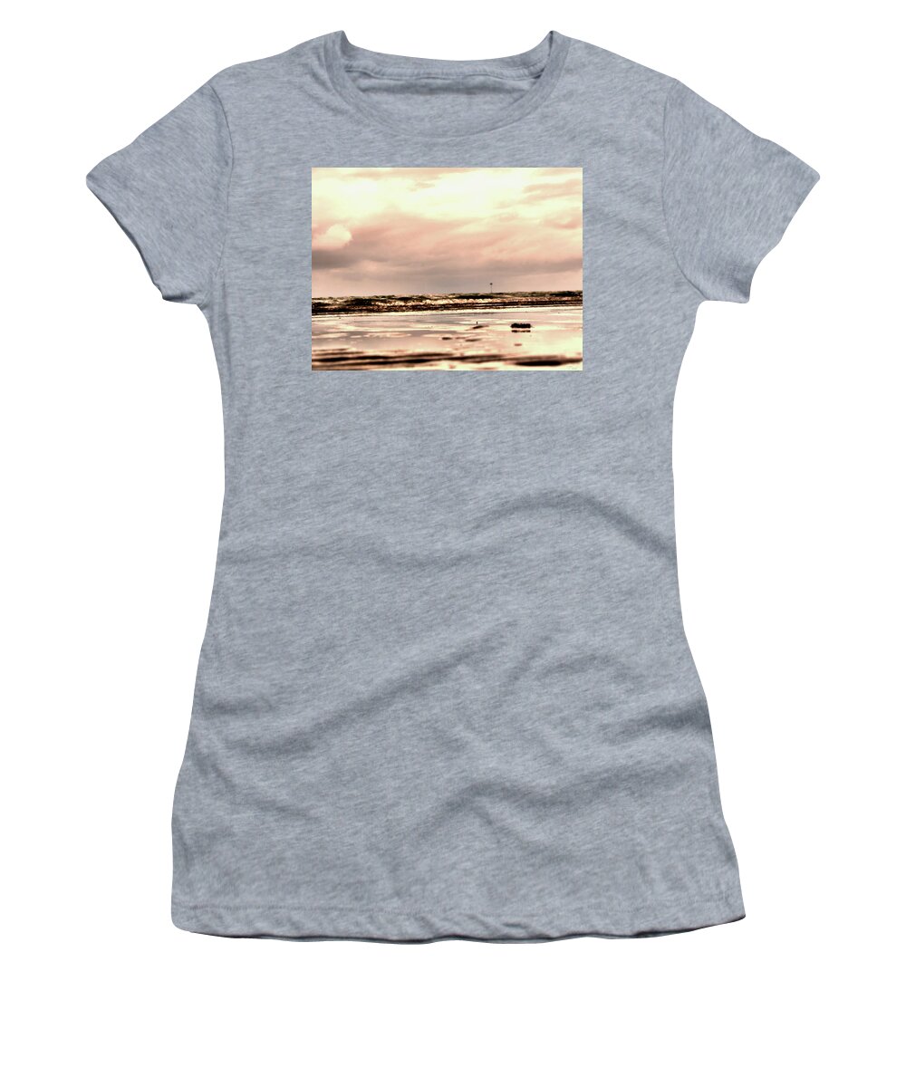 Landscape Women's T-Shirt featuring the photograph Silver Shine Beach by Michael Blaine