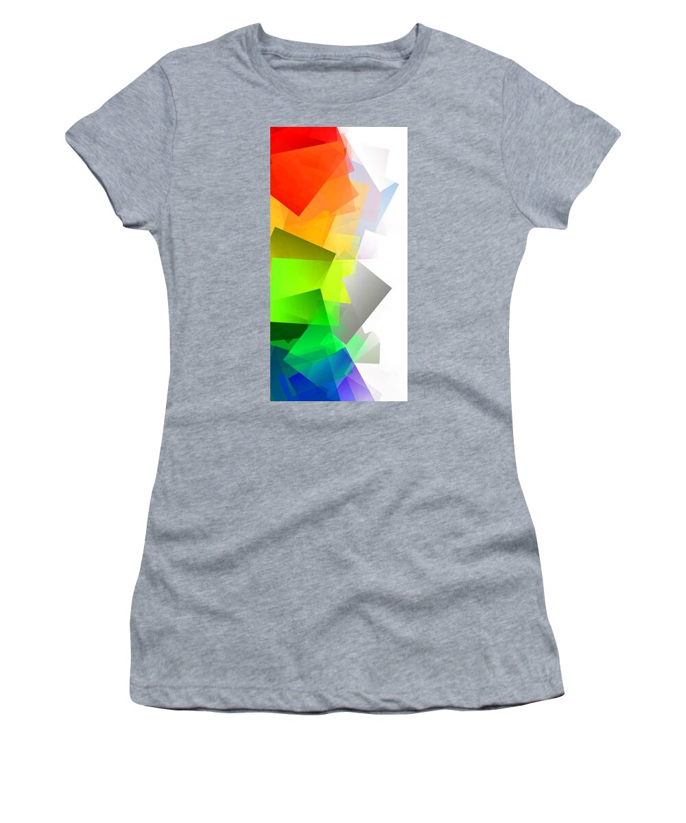Abstract Women's T-Shirt featuring the digital art Simple Cubism Abstract 143 by Chris Butler