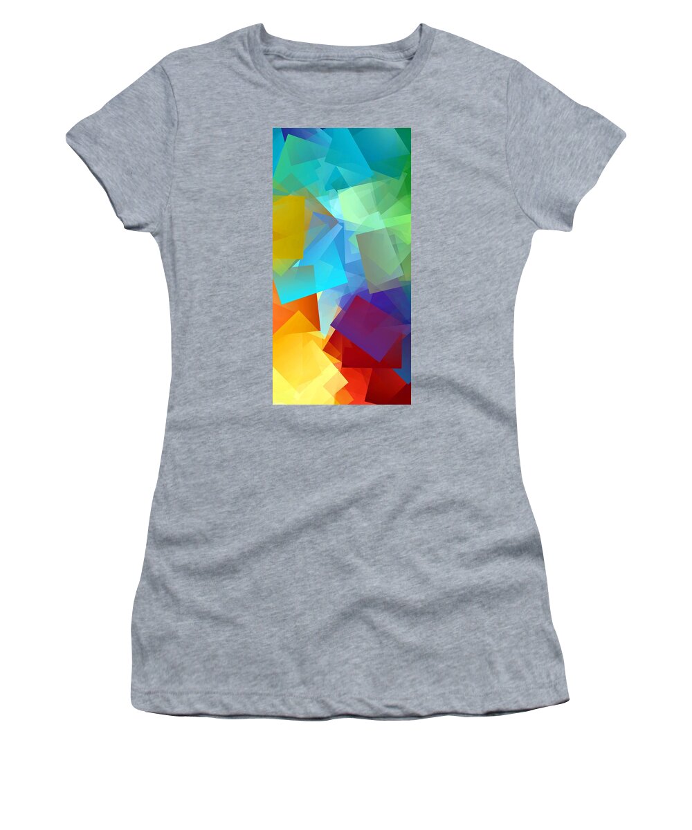 Abstract Women's T-Shirt featuring the digital art Simple Cubism Abstract 155 by Chris Butler