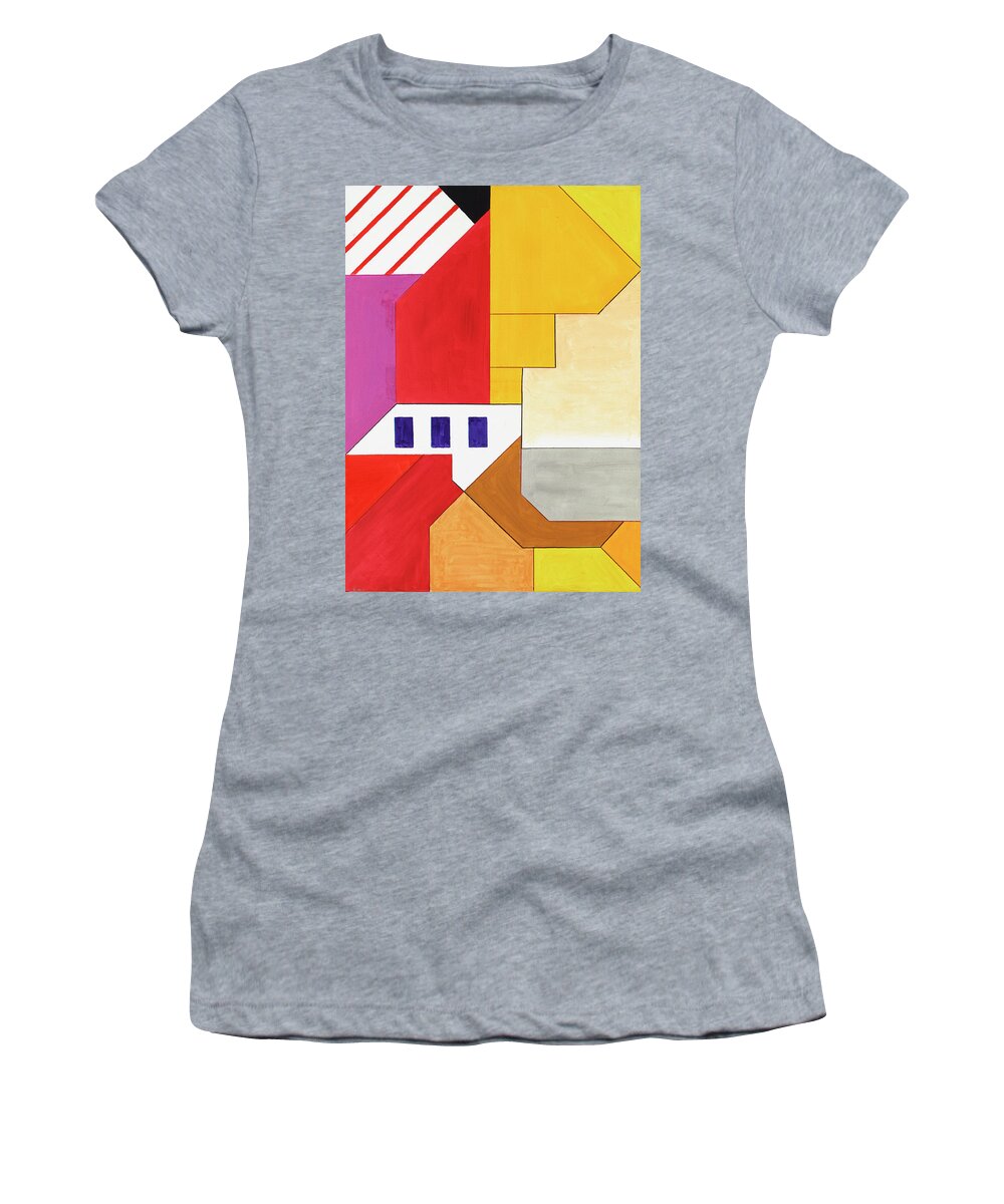 Abstract Women's T-Shirt featuring the painting Sinfonia dell eternita - Part 1 by Willy Wiedmann