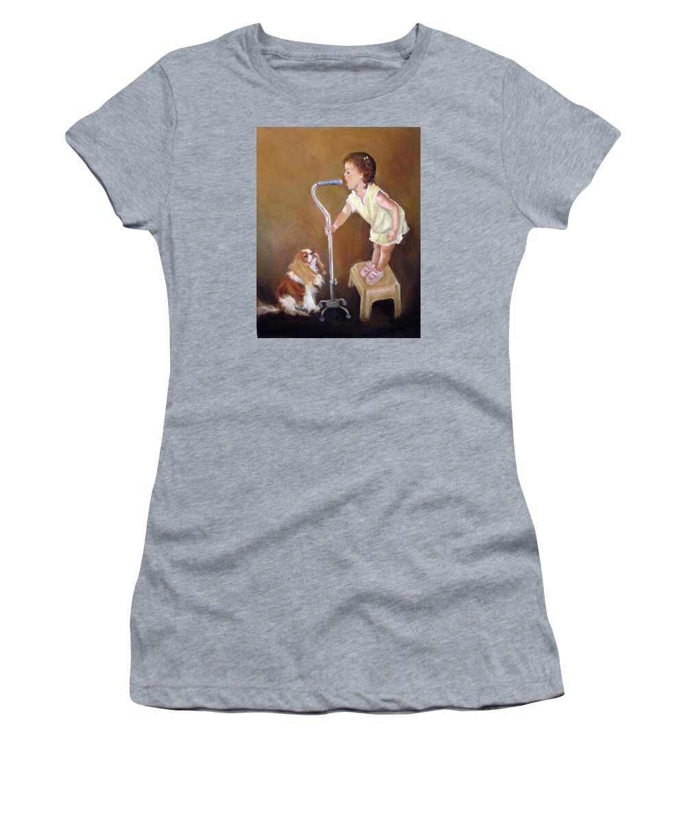 Nature Women's T-Shirt featuring the painting Singin in the Cane part two by Donna Tucker