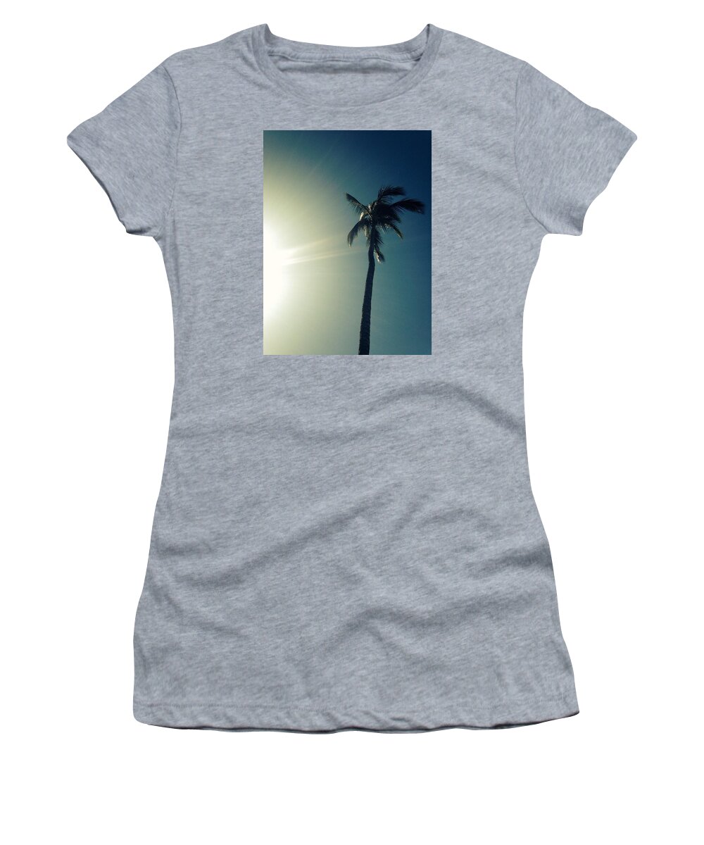 Hawaii Women's T-Shirt featuring the photograph Single Palm Tree by Tori Smith