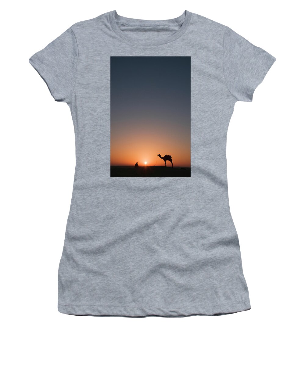 Graduation Women's T-Shirt featuring the photograph SKN 0888 Graduation of Hues by Sunil Kapadia