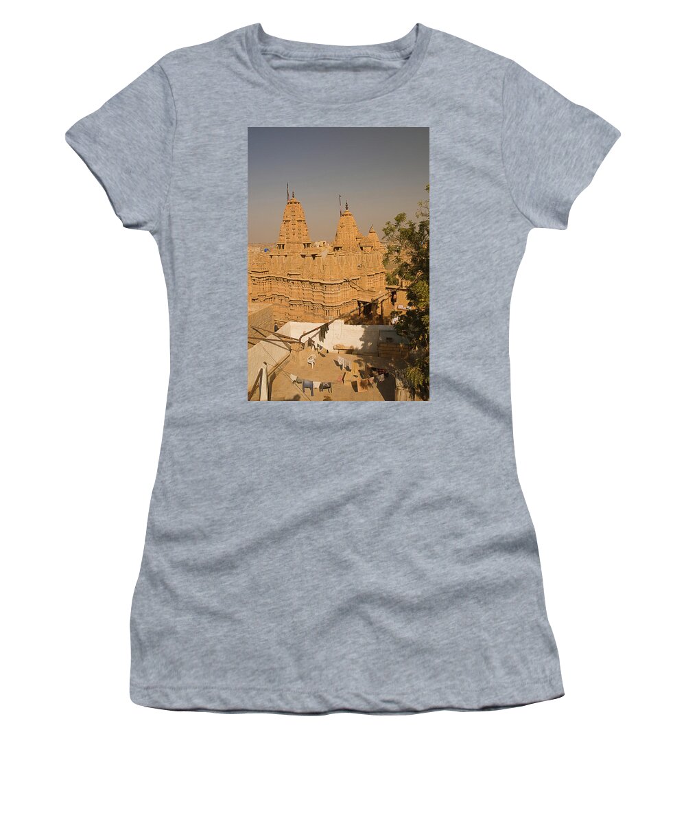 Jain Women's T-Shirt featuring the photograph SKN 1196 Jain Temples by Sunil Kapadia