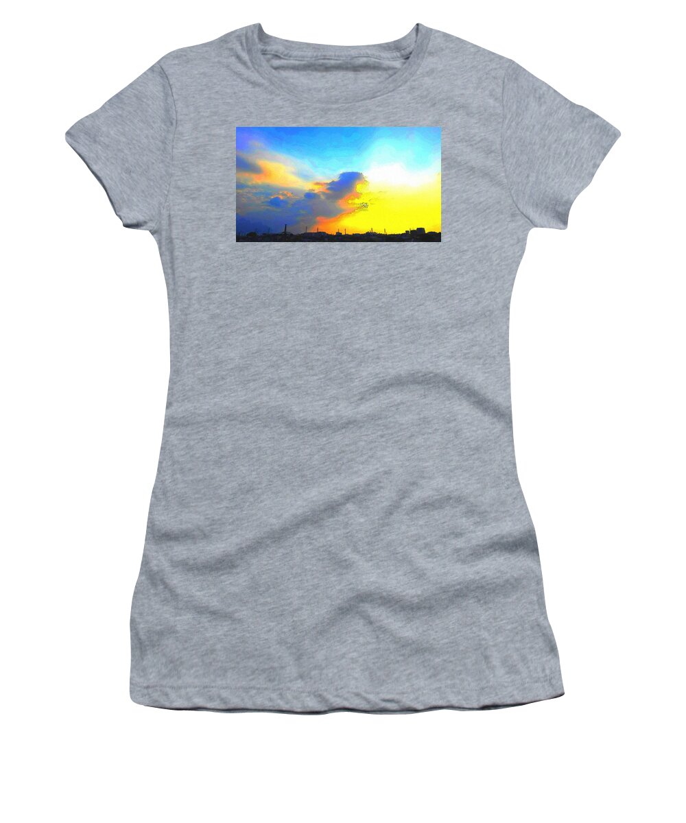 Sky Women's T-Shirt featuring the digital art Sky by Kumiko Izumi