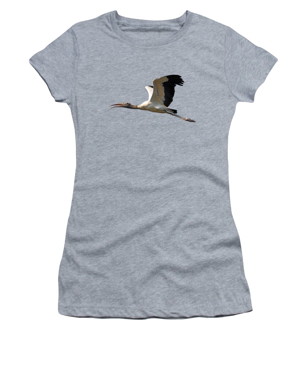 Stork Women's T-Shirt featuring the photograph Sky Stork Digital Art .png by Al Powell Photography USA