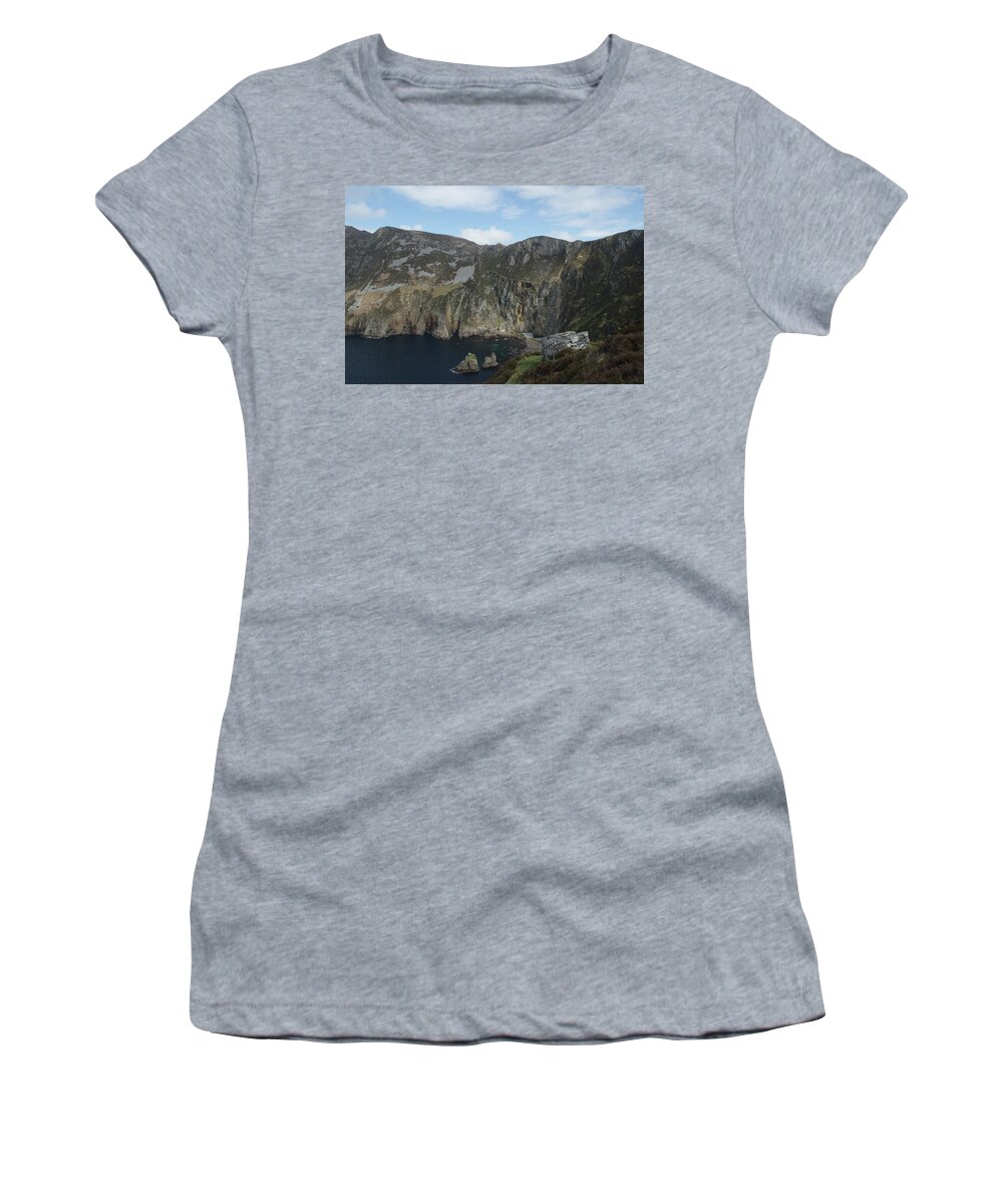 Cliffs Women's T-Shirt featuring the photograph Sliabh Liag II by Greg Graham