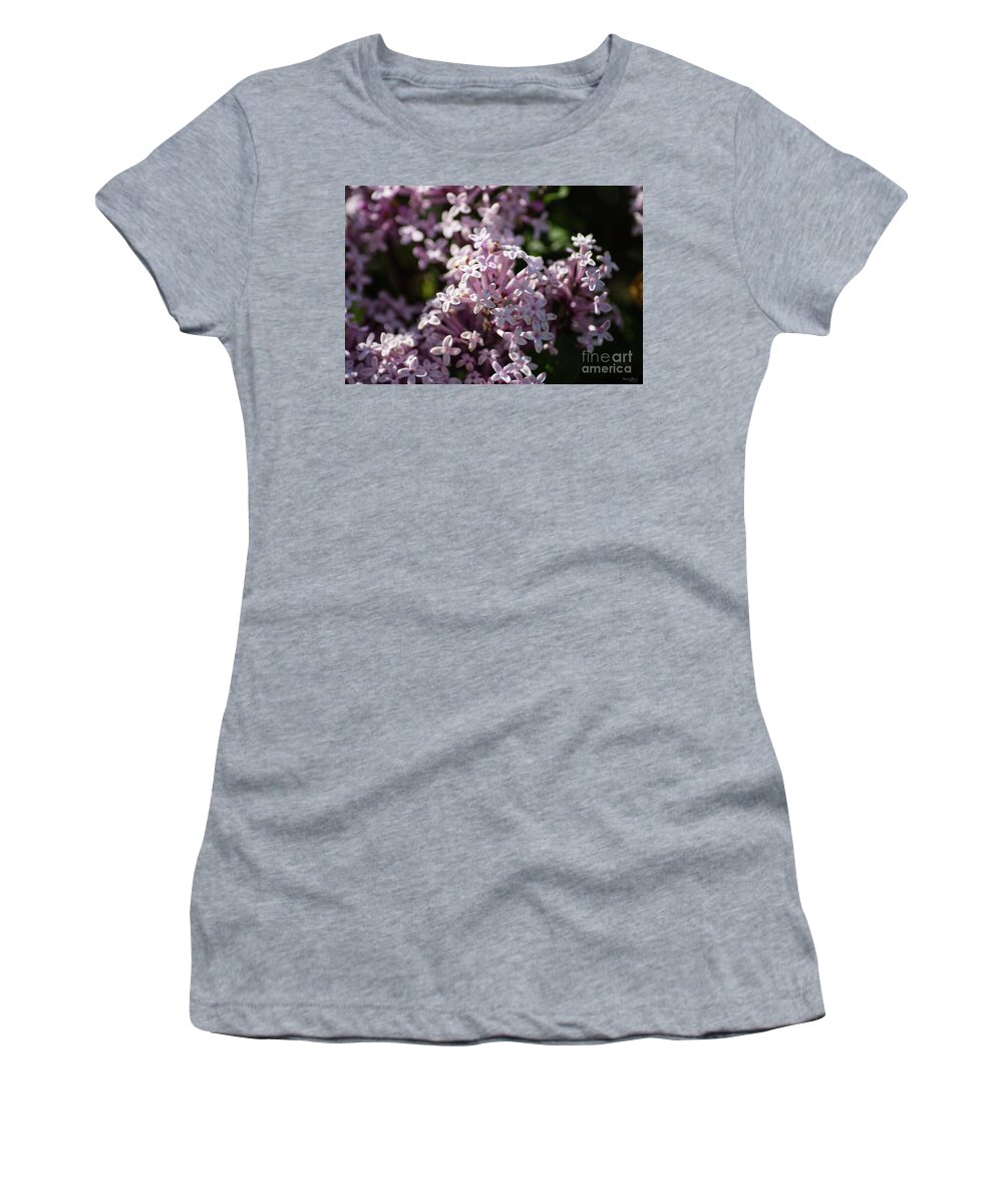 Lilac Women's T-Shirt featuring the photograph Smell That Lilac by Jennifer White