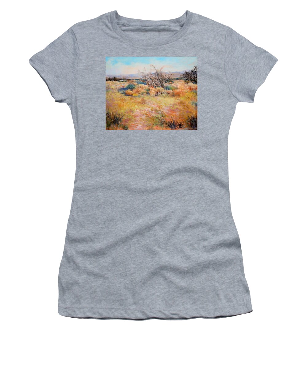 Tucson Women's T-Shirt featuring the painting Smokey Day by M Diane Bonaparte