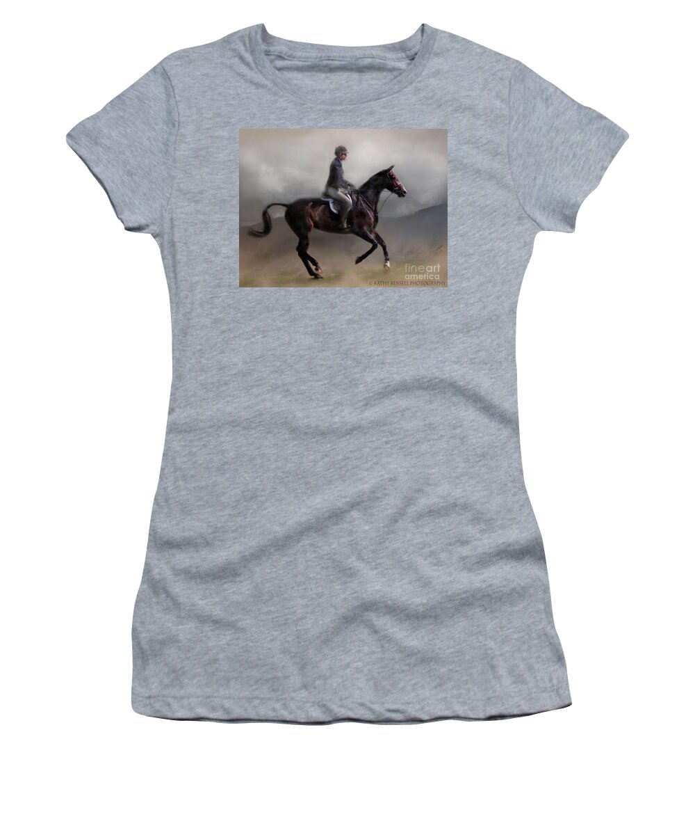 Horse Women's T-Shirt featuring the photograph Smooth Ride by Kathy Russell