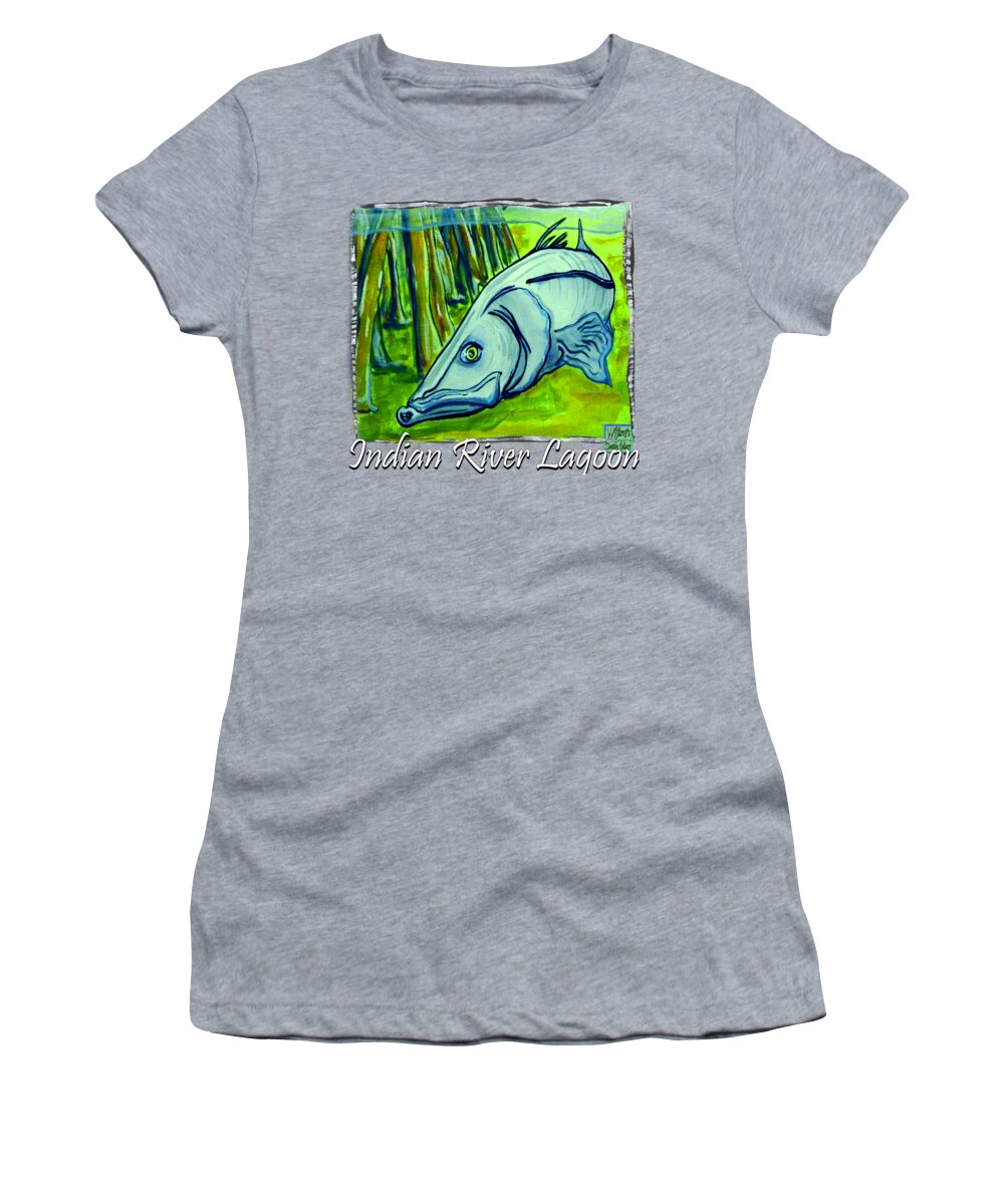 Snook Women's T-Shirt featuring the painting Snook Fish by W Gilroy