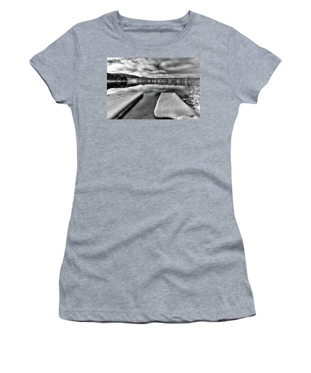 Landscape Women's T-Shirt featuring the photograph Snow on West Lake by David Patterson