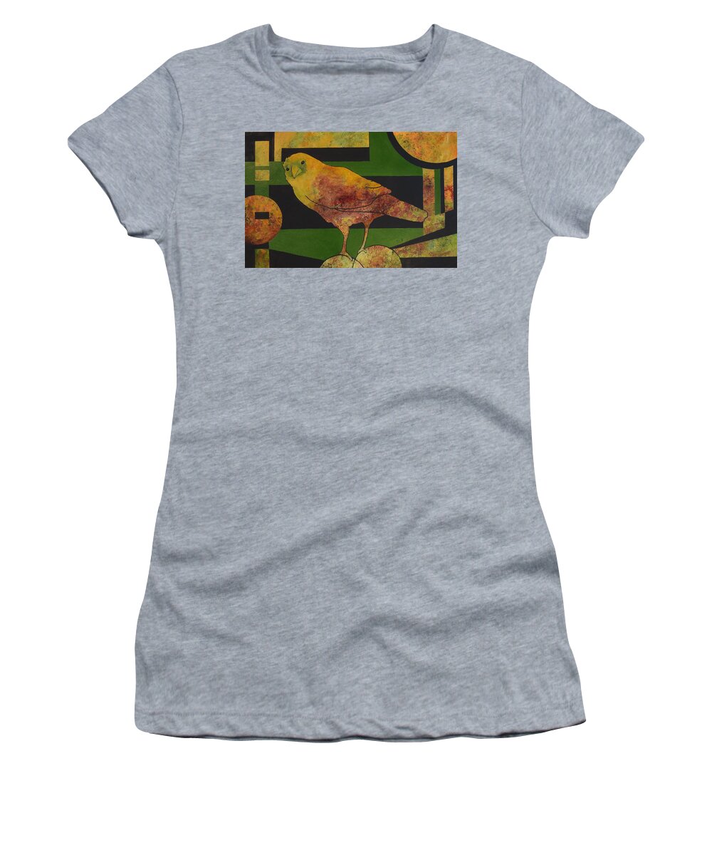 Raven Women's T-Shirt featuring the painting So Says the Raven by Nancy Jolley