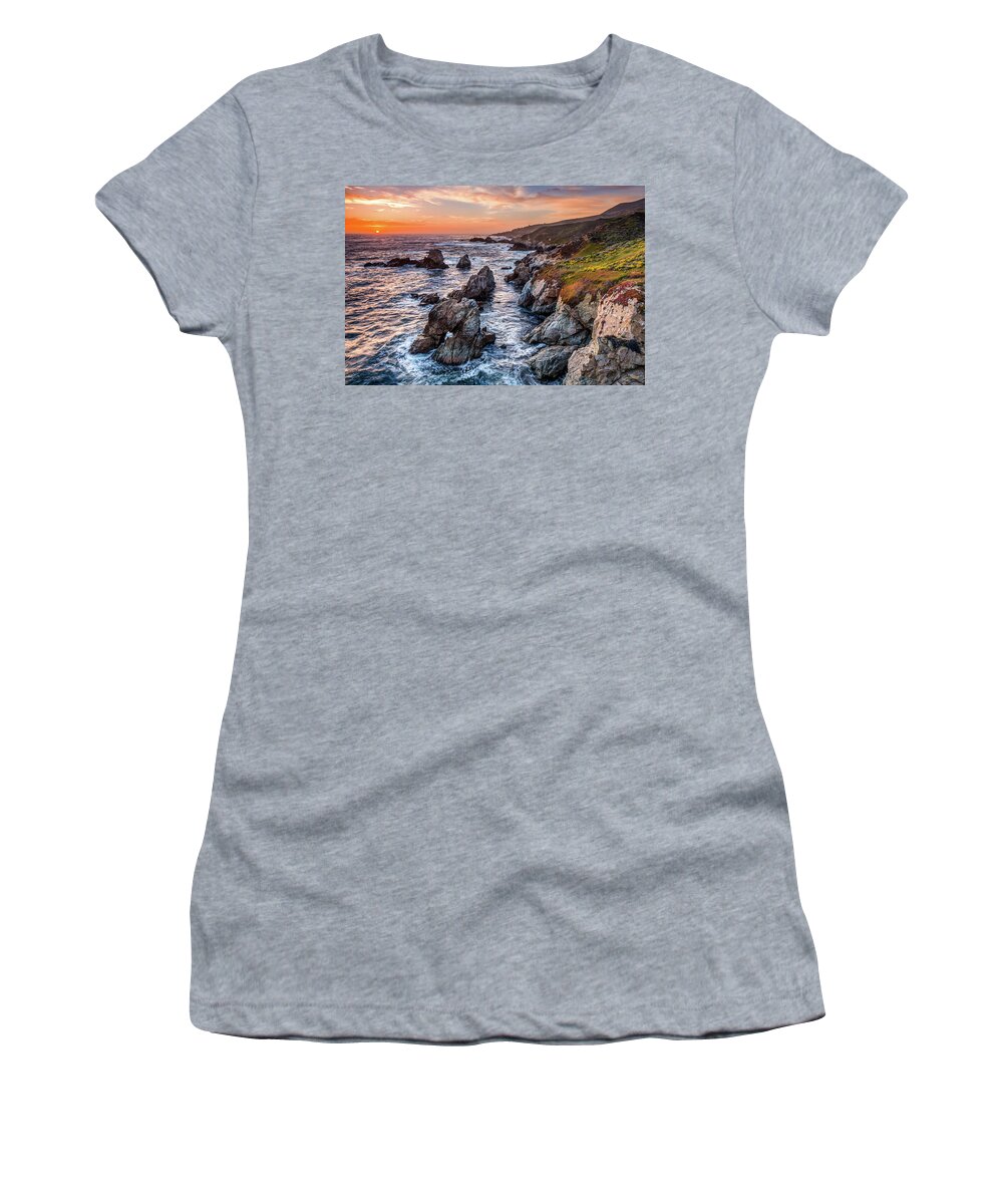 Big Sur Women's T-Shirt featuring the photograph Soberanes Point Sea Arch by Greg Mitchell Photography