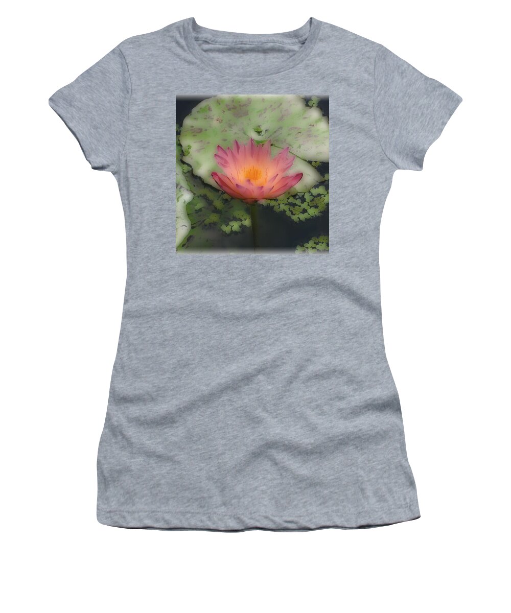Soft Touch Lily Women's T-Shirt featuring the photograph Soft Touch Lily by Debra   Vatalaro