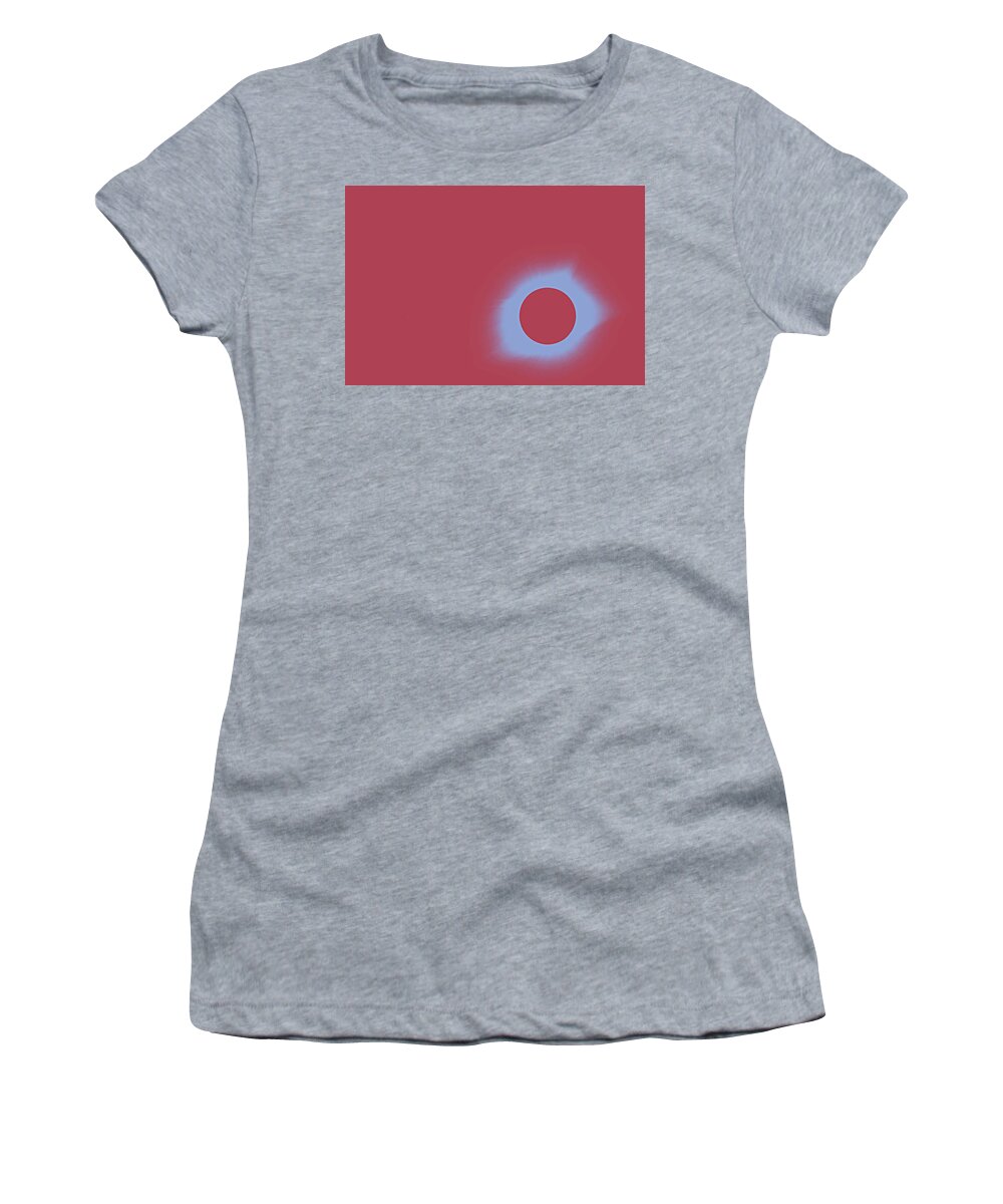 Sun Women's T-Shirt featuring the painting Solar Eclipse in Totality 8 by Celestial Images