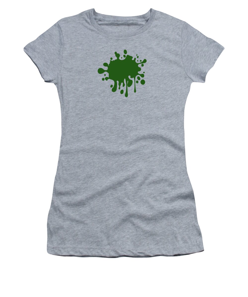 Solid Colors Women's T-Shirt featuring the digital art Solid Forest Green Color by Garaga Designs
