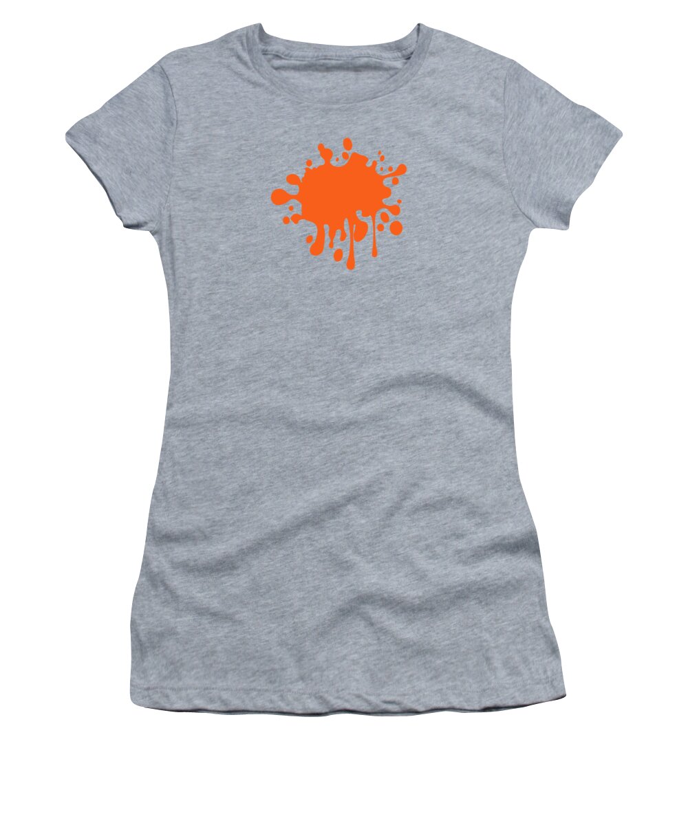 Solid Colors Women's T-Shirt featuring the digital art Solid Orange Color Decor by Garaga Designs