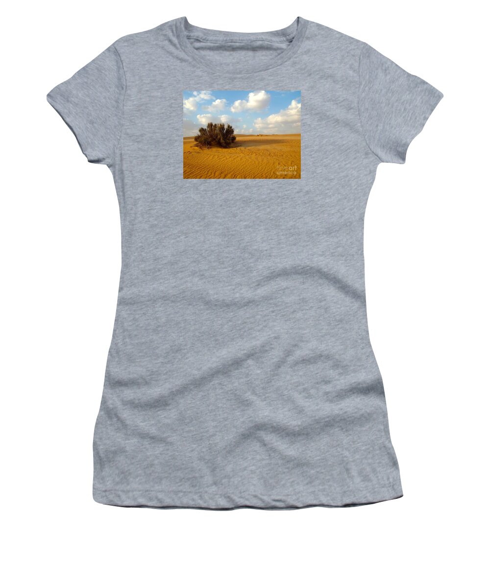 Landscape Women's T-Shirt featuring the photograph Solitary Shrub by Barbara Von Pagel