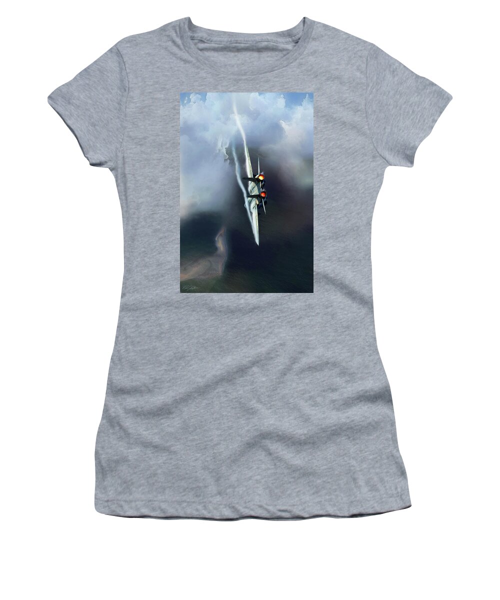 Aviation Women's T-Shirt featuring the digital art Some Like It Hot by Peter Chilelli