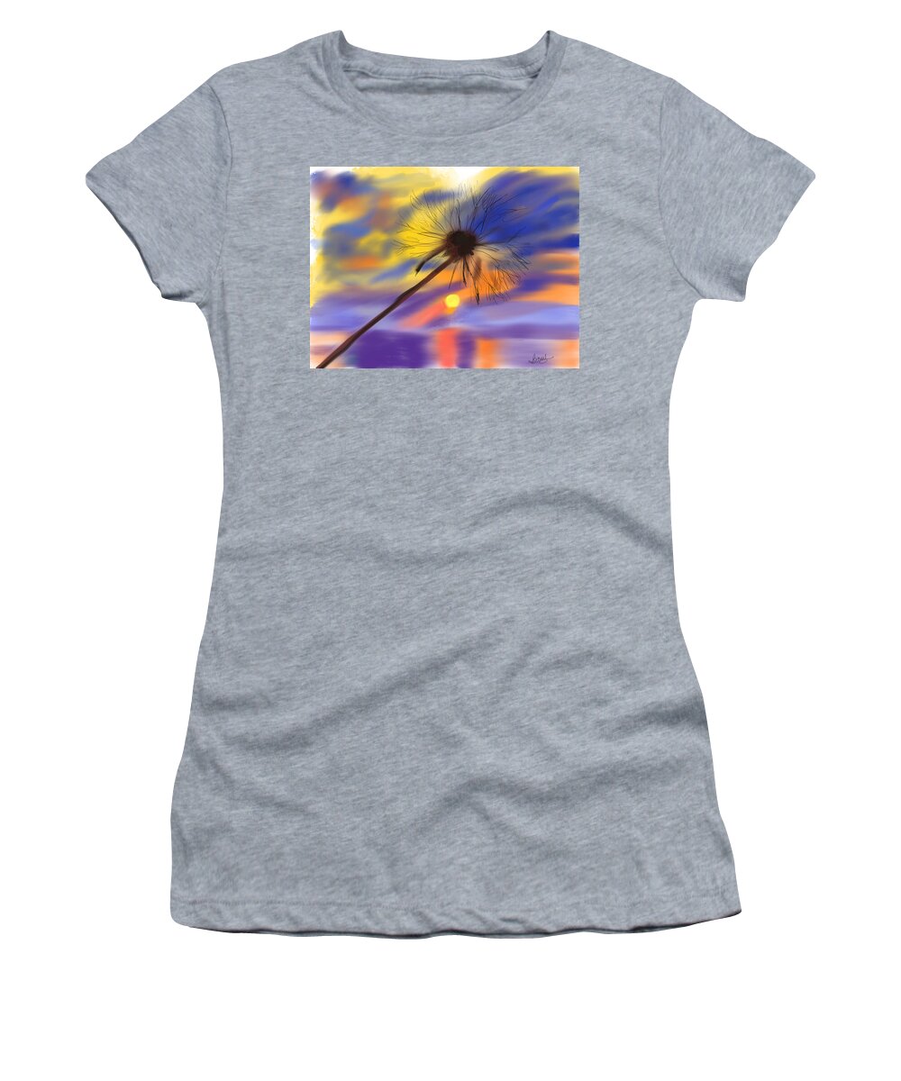 Digital Women's T-Shirt featuring the digital art Some See A Weed by Bonny Butler