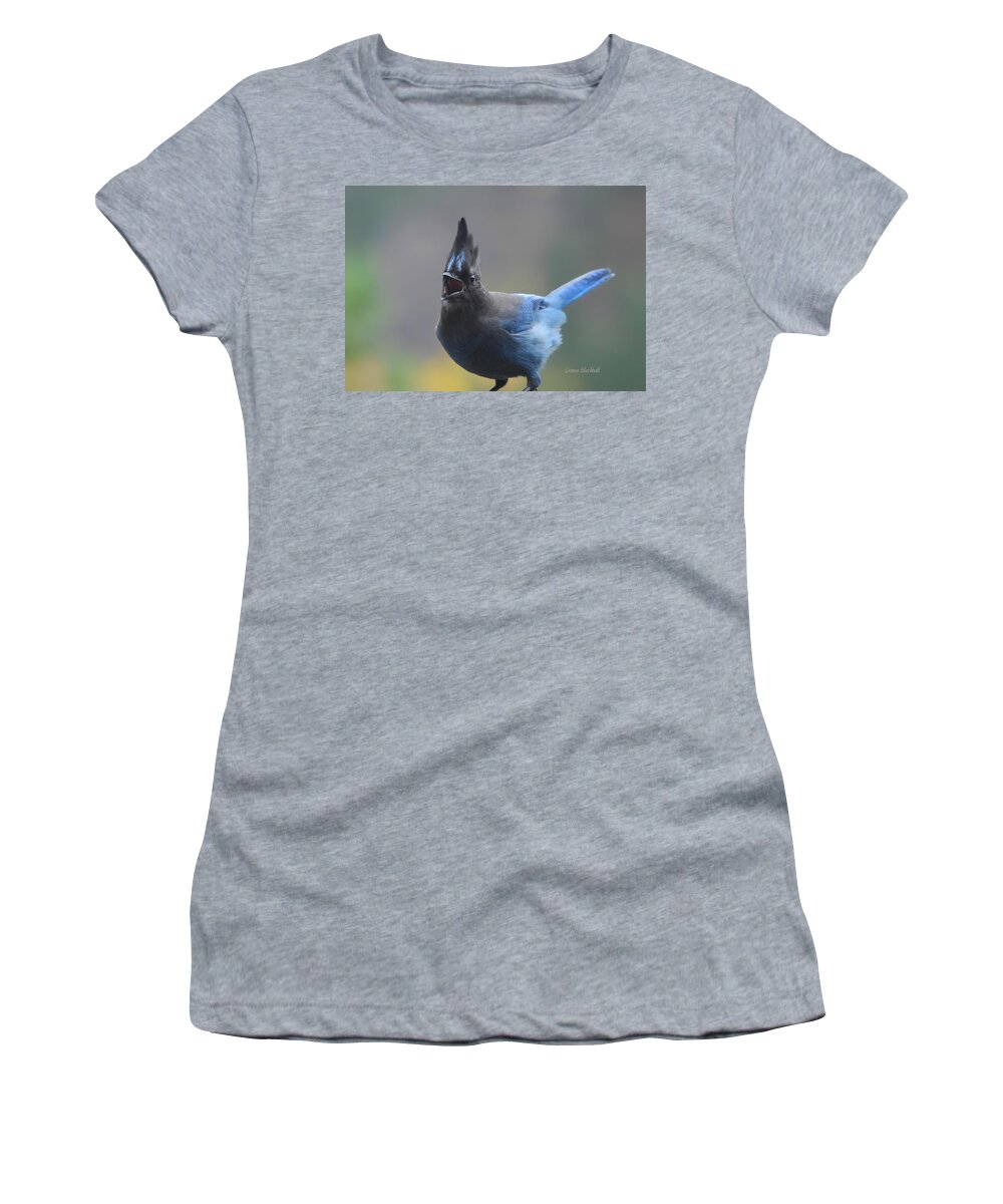 Bird Women's T-Shirt featuring the photograph Song From The Heart by Donna Blackhall
