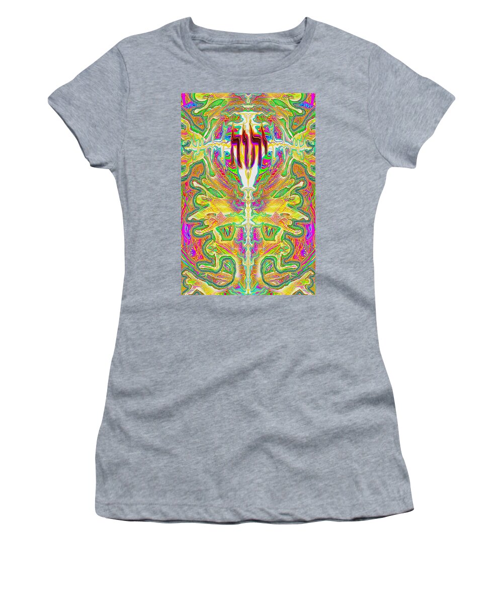 Yhwh Women's T-Shirt featuring the painting Souls at the cross by Hidden Mountain