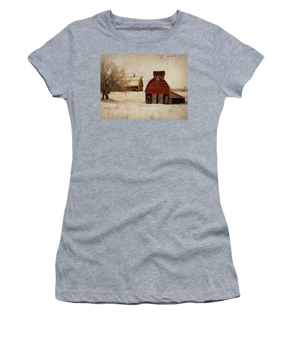 Barn Women's T-Shirt featuring the photograph South Dakota Corn Crib by Julie Hamilton