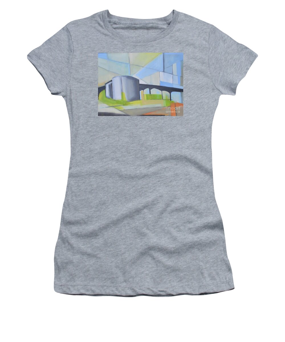 South Hackensack Women's T-Shirt featuring the painting South Hackensack Tanks by Ron Erickson