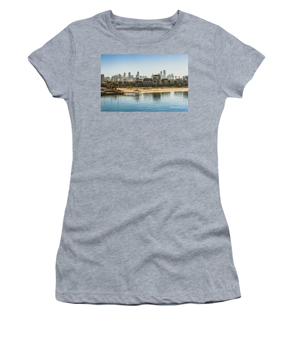 Melbourne Women's T-Shirt featuring the photograph South Melbourne by Jorgo Photography