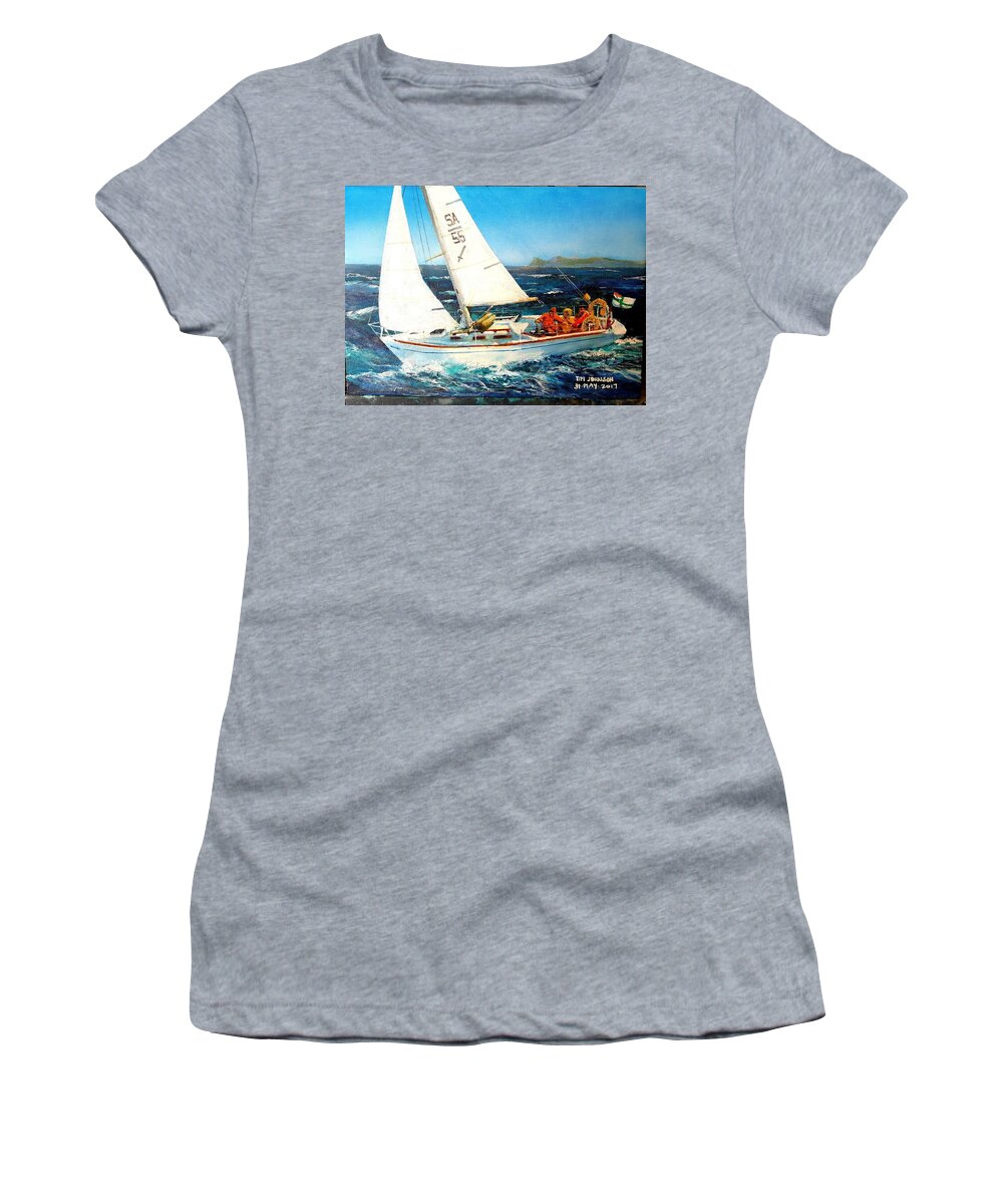 Sa 56 Women's T-Shirt featuring the painting Southern Maid by Tim Johnson