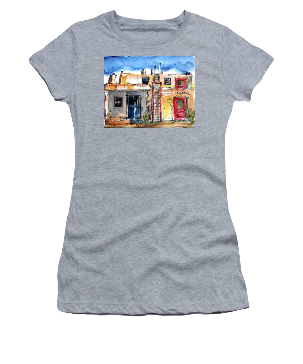 Southwest Women's T-Shirt featuring the painting Southwestern Home by Terry Banderas