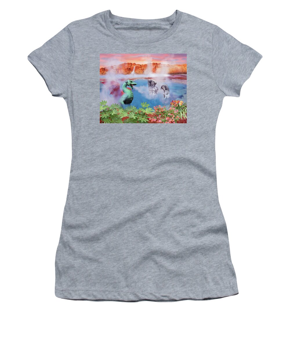 Dragon Women's T-Shirt featuring the photograph Spa Days by Lucy Arnold