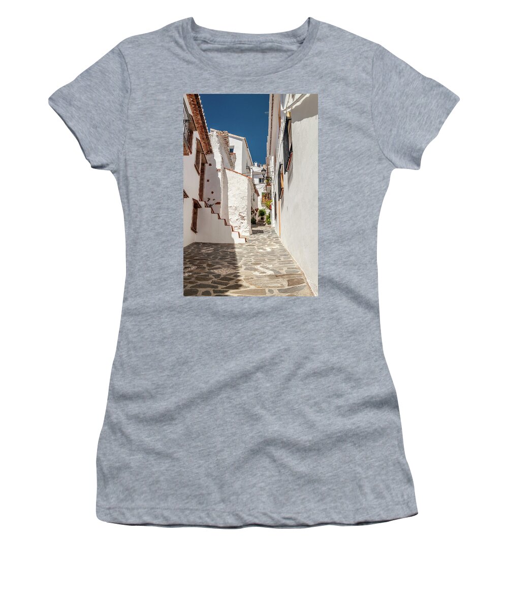 Andalucia Women's T-Shirt featuring the photograph Spanish Street 1 by Geoff Smith