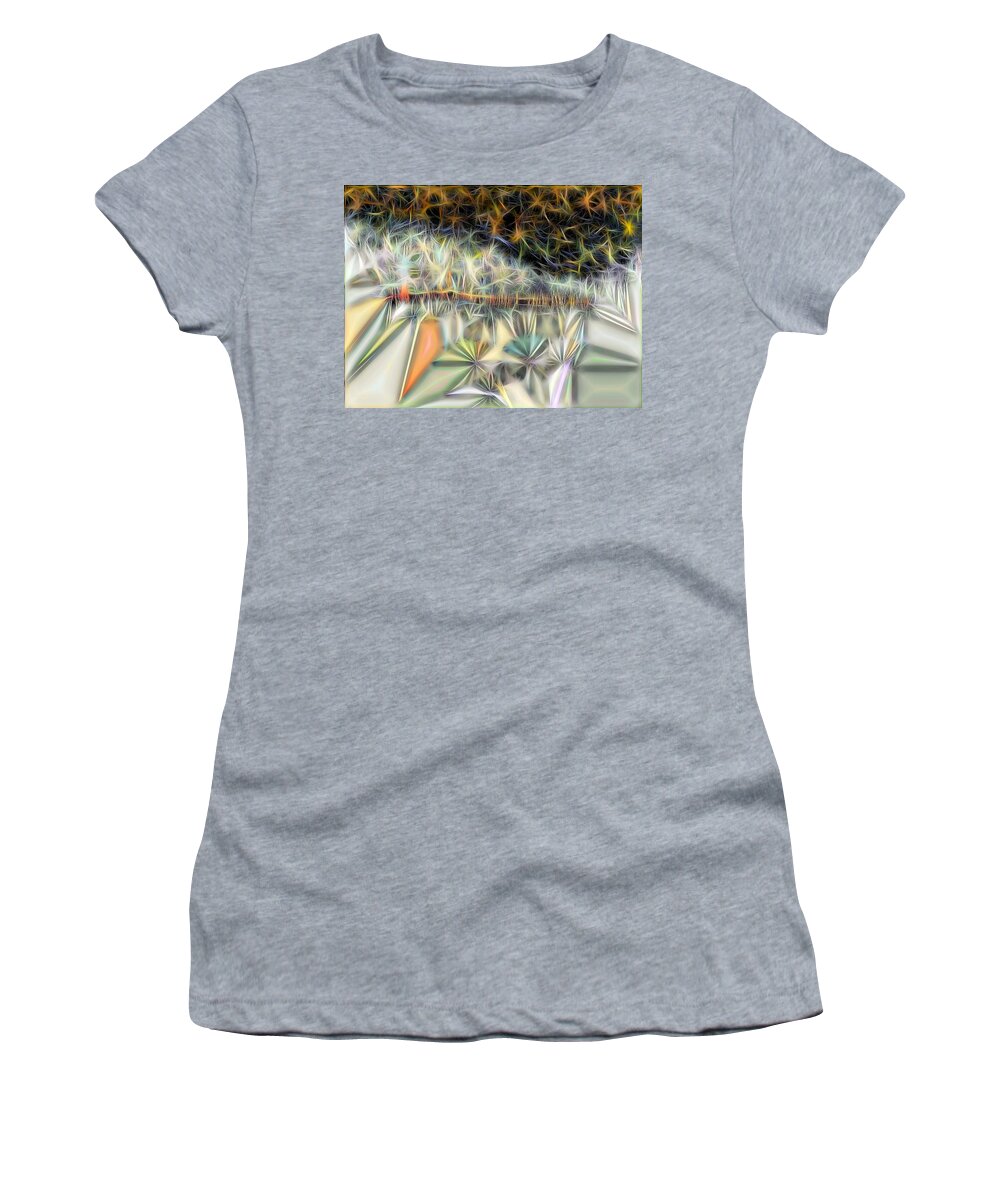 Abstract Women's T-Shirt featuring the digital art Sparks by Ron Bissett