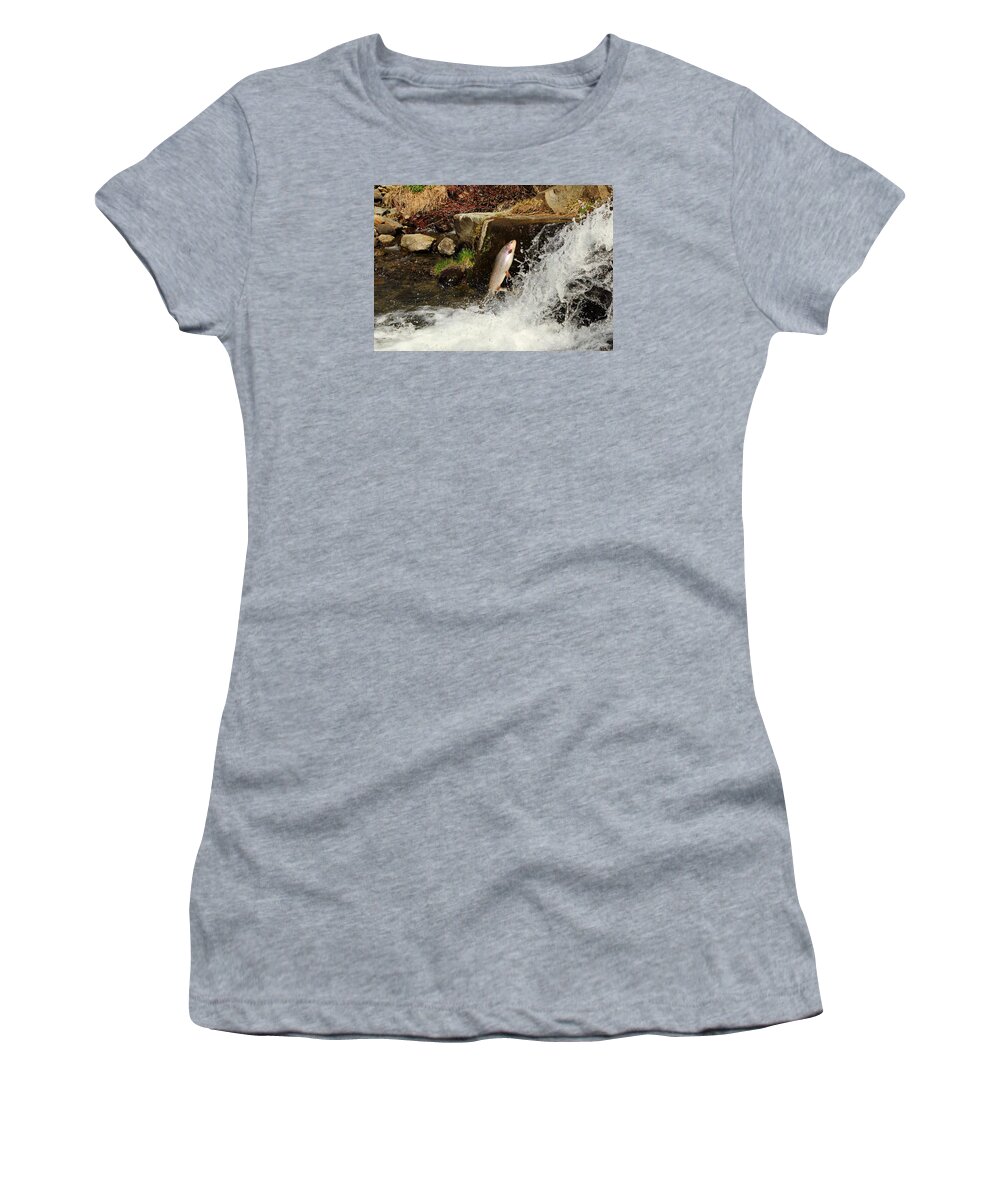 Fish Women's T-Shirt featuring the photograph Spawning Run Rainbow Trout by Duane Cross