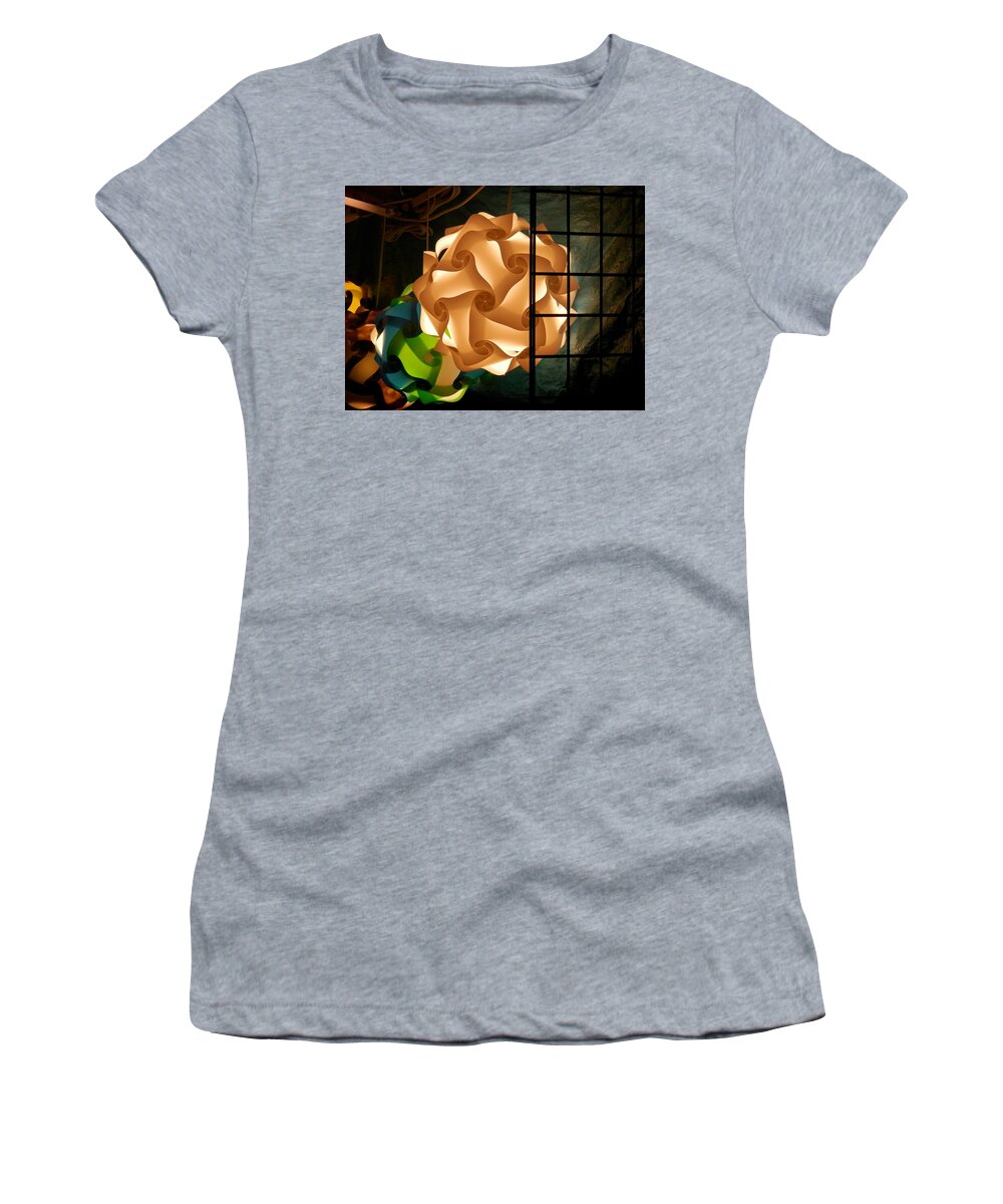 Spheres Women's T-Shirt featuring the photograph Spheres of Light by Deborah Kunesh