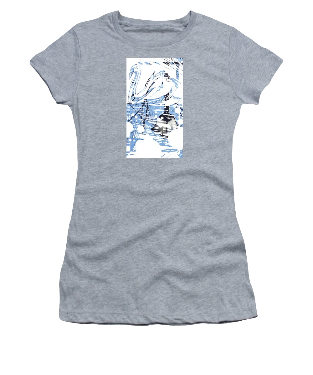  Women's T-Shirt featuring the painting Spirit Animal . Swan by John Gholson