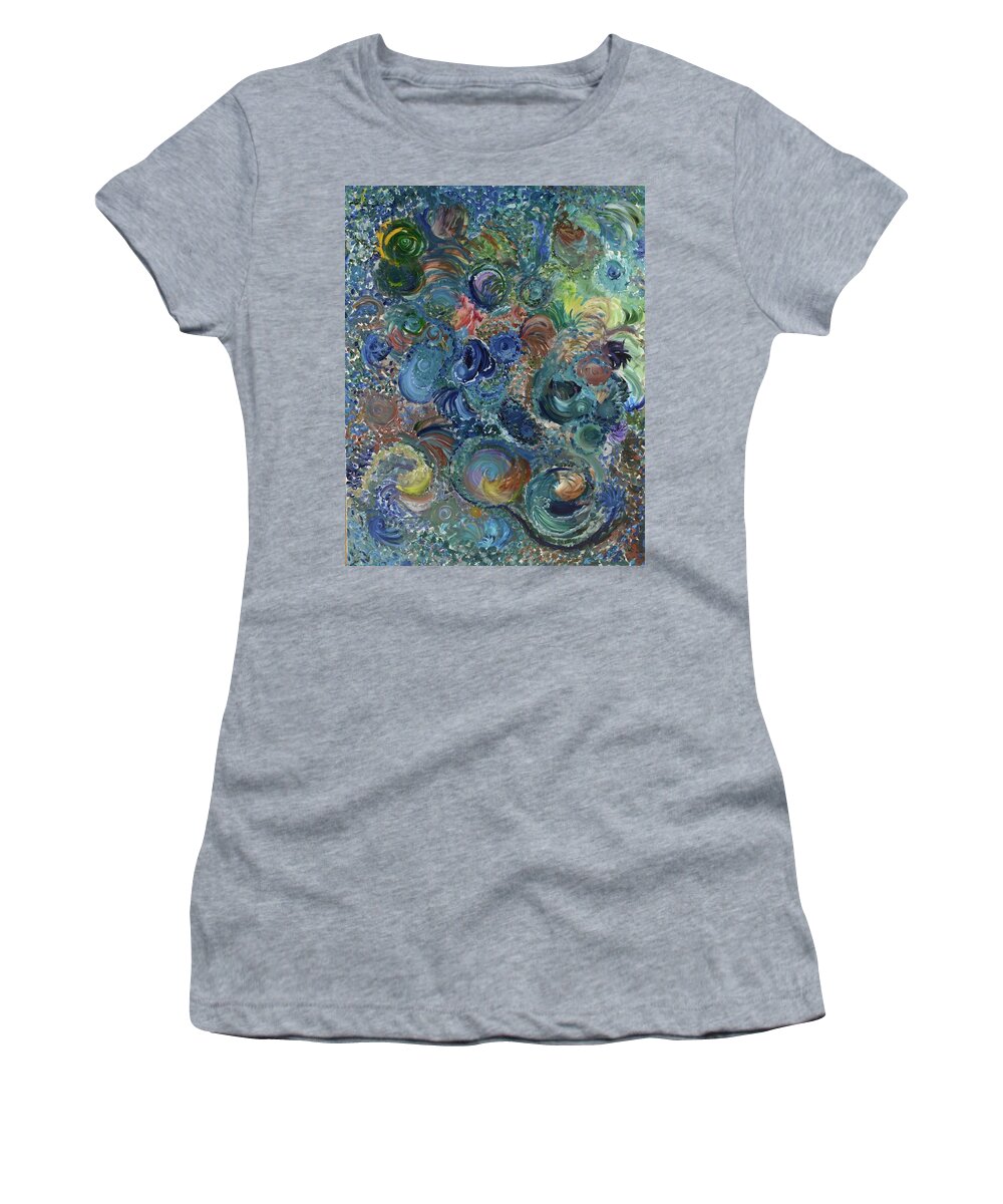 Painting Women's T-Shirt featuring the painting Splendid Mystery by Annette Hadley