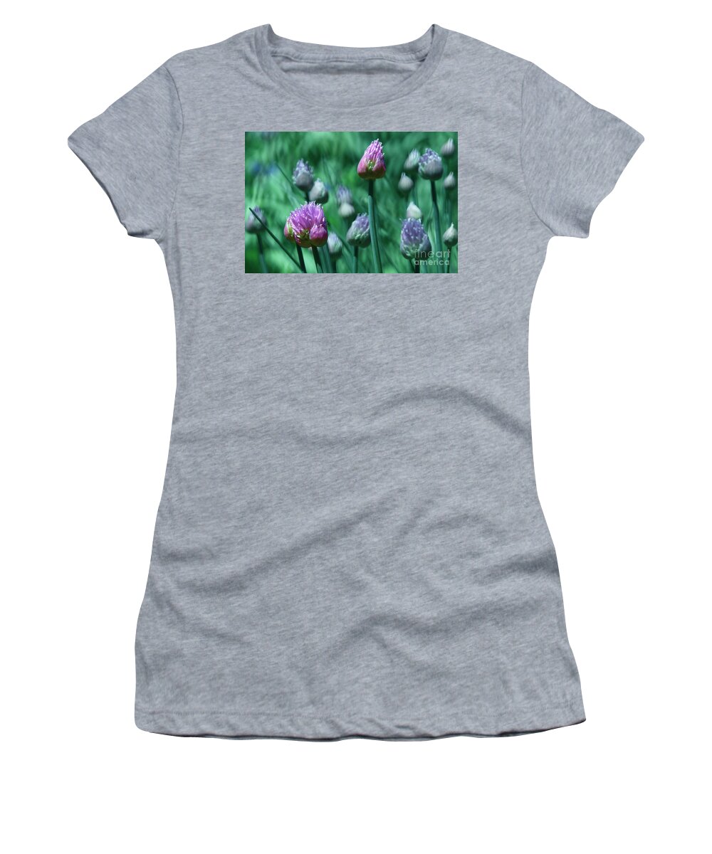 Spring Women's T-Shirt featuring the photograph Spring Chives by Mary Machare