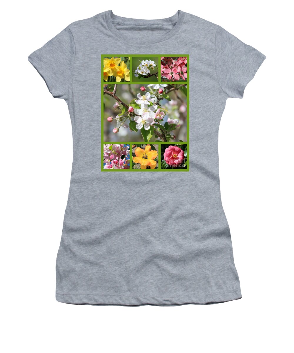 Spring Women's T-Shirt featuring the photograph Spring Fling Collage by Carol Groenen