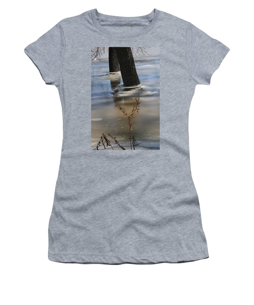Spring Women's T-Shirt featuring the photograph Spring Flood by Mary Mikawoz