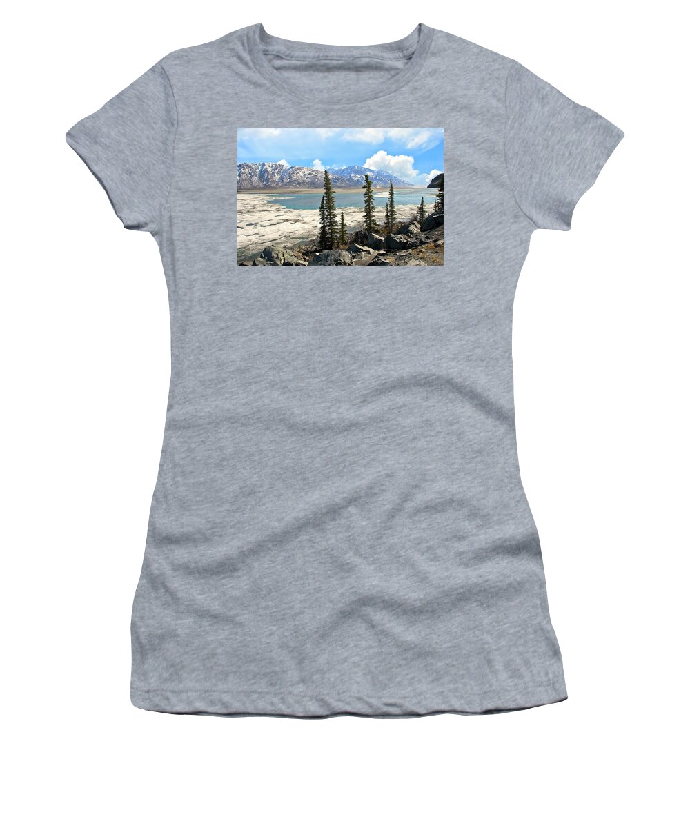 Wrangell Mountains Women's T-Shirt featuring the photograph Spring in the Wrangell Mountains by Patrick Wolf