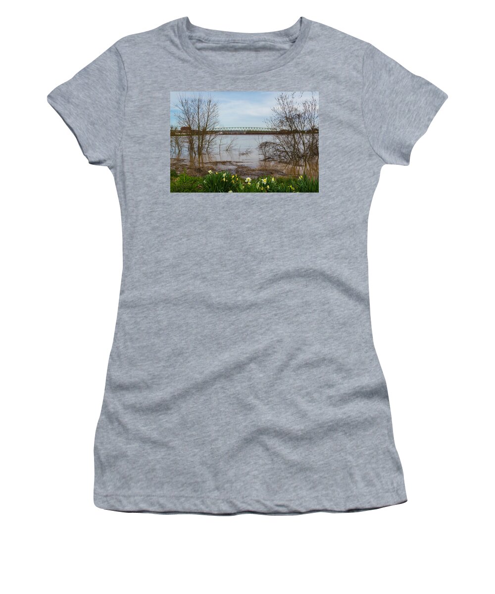 Marietta Women's T-Shirt featuring the photograph Springtime Flooding by Holden The Moment