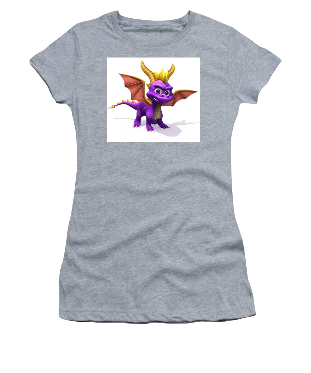 Spyro The Dragon Women's T-Shirt featuring the digital art Spyro the Dragon by Maye Loeser