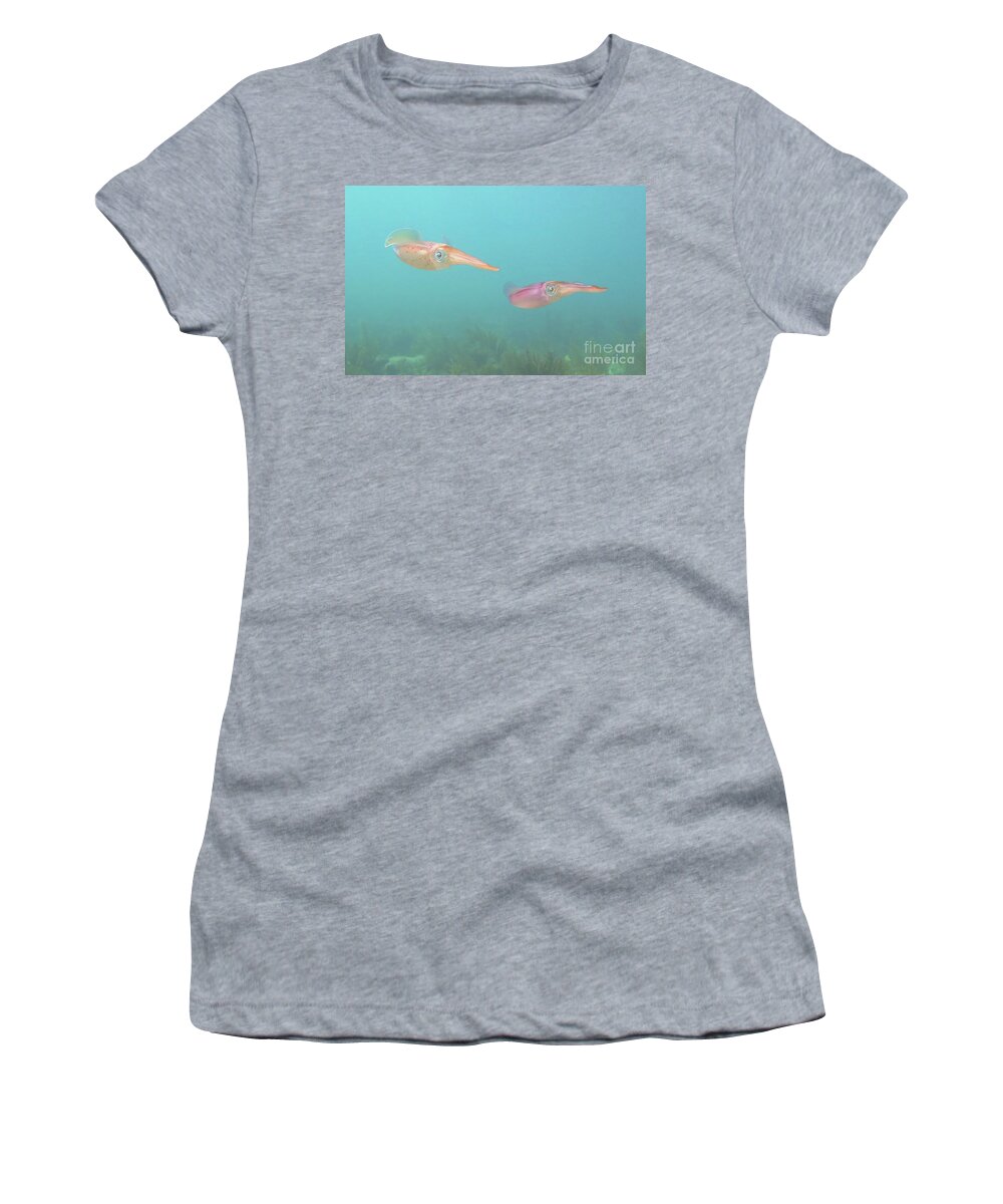 Underwater Women's T-Shirt featuring the photograph Squid by Daryl Duda