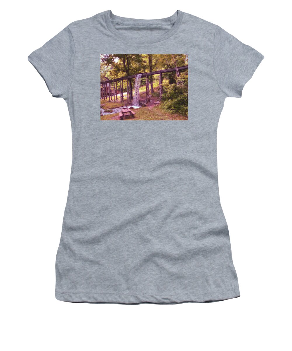 Squire Boone Women's T-Shirt featuring the photograph Squire Boone Gristmill by Stacie Siemsen