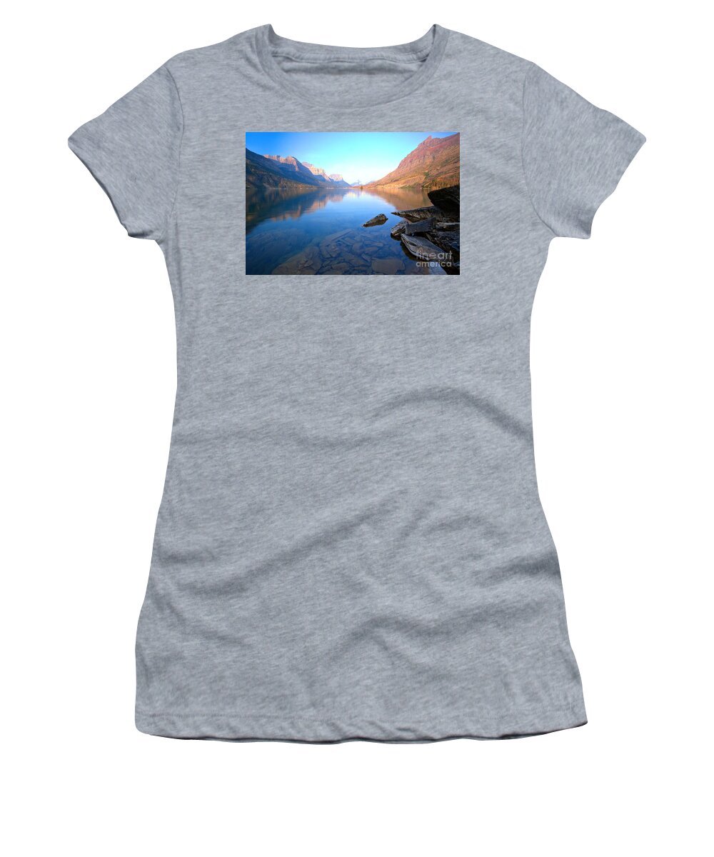 St Mary Women's T-Shirt featuring the photograph St Mary Sunrise Tranquility by Adam Jewell